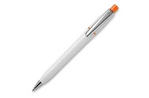 TopPoint LT87534 - Ball pen Semyr Chrome hardcolour White / Orange