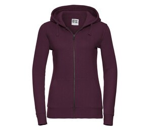 Russell JZ66F - Authentic Zipped Hood Burgundy