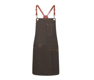 KARLOWSKY KYLS25 - Stylishly trendy bib apron Chocolate