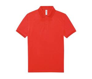 B&C BCU424 - Short-sleeved fine piqué poloshirt Red