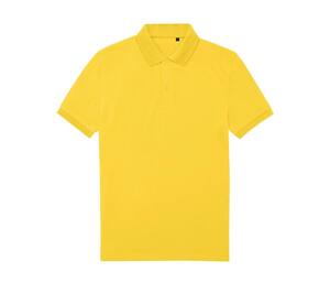 B&C BCU428 - Men's 65/35 recycled polyester poloshirt Pop Yellow