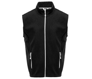 BLACK&MATCH BM500 - Contrasted polar fleece bodywarmer Black / White