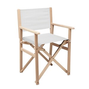 GiftRetail MO6945 - RIMIES Foldable wooden beach chair White