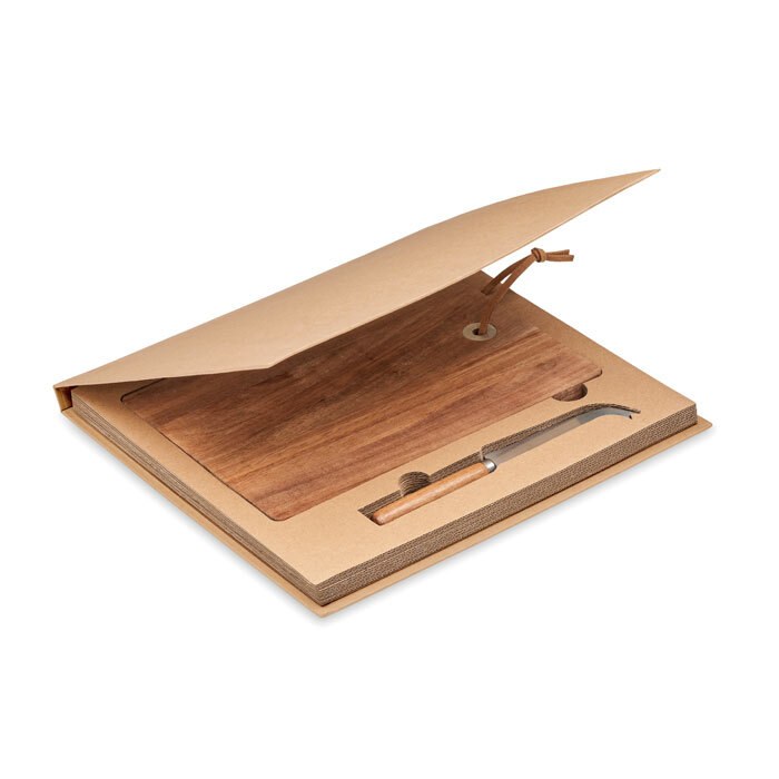 GiftRetail MO6984 - OSTUR LARGE Acacia wood cheese board set