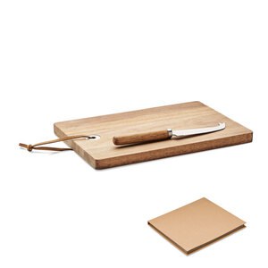GiftRetail MO6984 - OSTUR LARGE Acacia wood cheese board set Wood