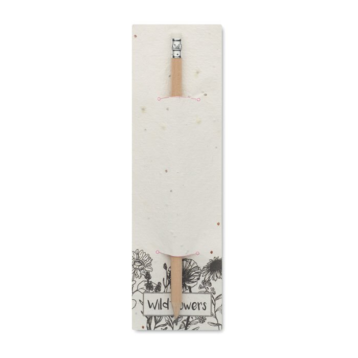 GiftRetail MO2257 - PENSEED Natural pencil in seeded pouch