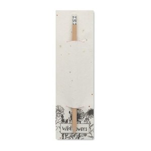 GiftRetail MO2257 - PENSEED Natural pencil in seeded pouch White