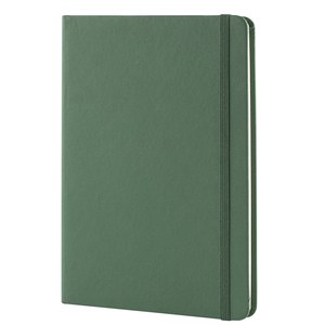 EgotierPro 30083 - A5 PU Cover Notebook with Elastic Band LUXE Dark Green