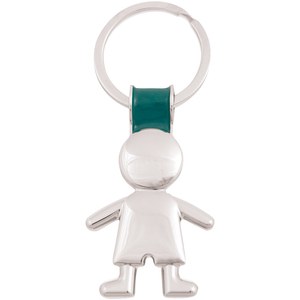 EgotierPro 33078 - Metallic Keychain with Boy/Girl Design KINDER Unique