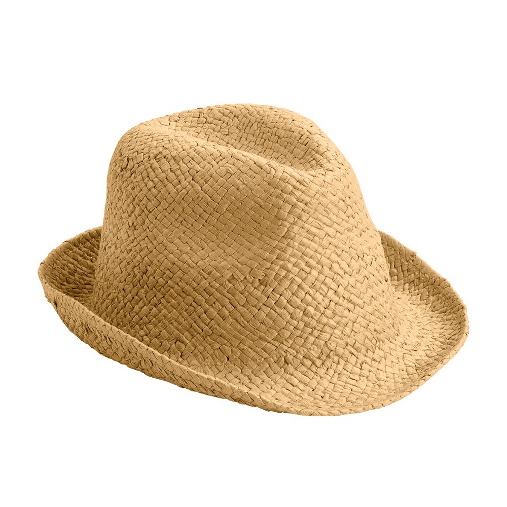 EgotierPro 38055 - Unisex Short Brim Wicker Hat MADEIRA