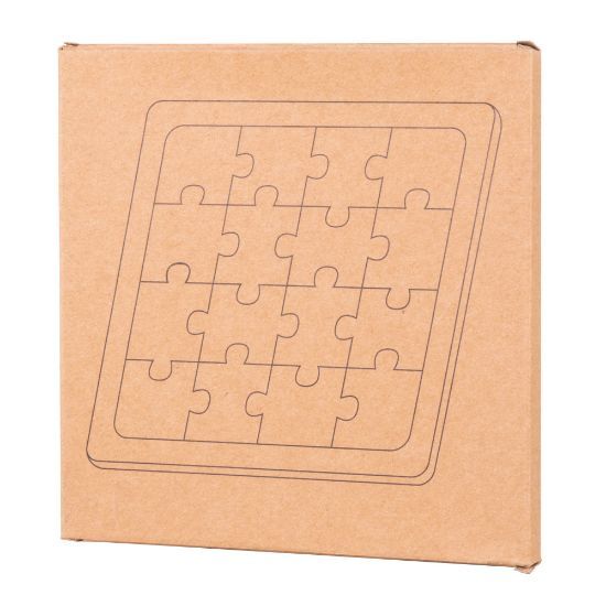 EgotierPro 38523 - 16-Piece Wooden Puzzle with Kraft Box KIRAKOS