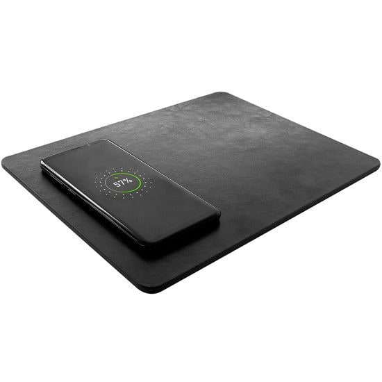 EgotierPro 38528 - Wireless Charging Dock PU Mouse Pad CLICK