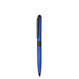 EgotierPro 38513 - Black Metal Ballpoint Pen with Pointer FRAC Blue