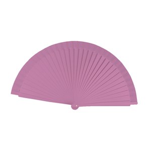 EgotierPro 39005 - Lacquered Wood and Polyester 23cm Fan LACARED Pink