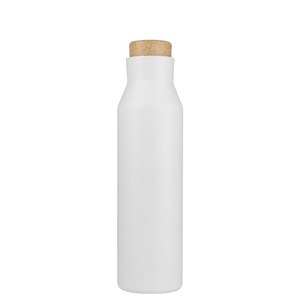 EgotierPro 39536 - Stainless Steel Bottle 600ml Double-Wall MARCH White