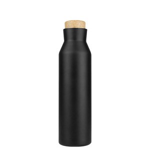 EgotierPro 39536 - Stainless Steel Bottle 600ml Double-Wall MARCH Black