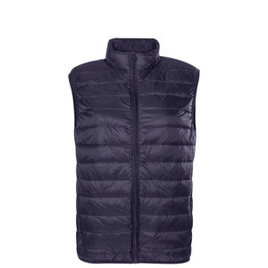EgotierPro 39564 - Foldable Polyester Vest with Feather Filling CERLER Navy Blue