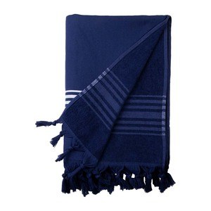 EgotierPro 50026 - Dual-Faced Pareo Towel 90x160cm, 250gsm ISOLA Blue