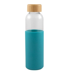 EgotierPro 50019 - Glass Bottle with Bamboo Cap, 500ml GIN