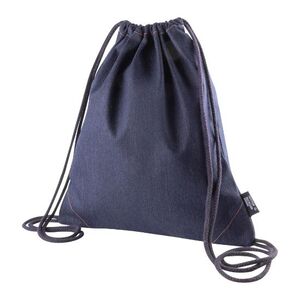 EgotierPro 53005 - Cotton and Recycled Denim Drawstring Backpack NASHVILLE