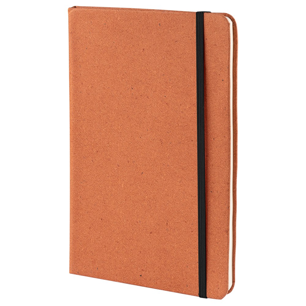 EgotierPro 52579 - Recycled Leather A5 Hardcover Notebook with Bookmark ROGUE