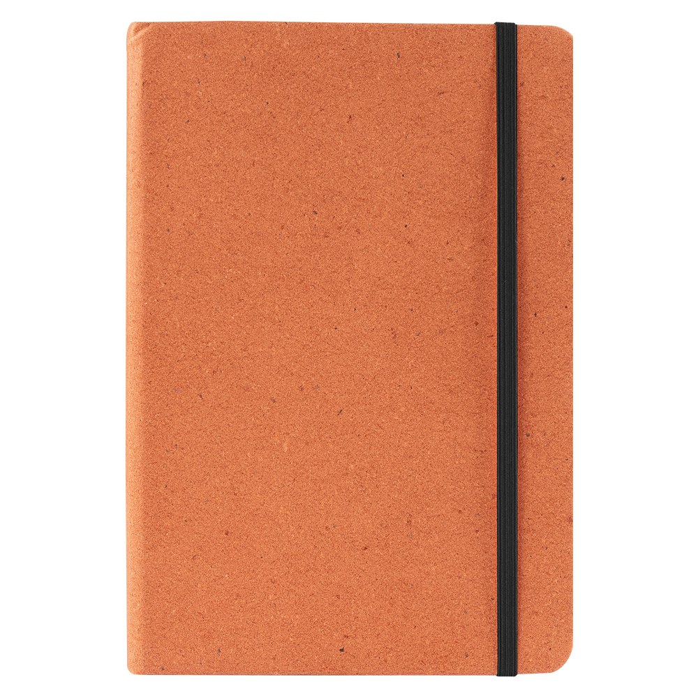 EgotierPro 52579 - Recycled Leather A5 Hardcover Notebook with Bookmark ROGUE