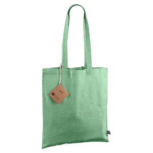 EgotierPro 53519 - Fairtrade Recycled Cotton Long-Handle Bag DUNE