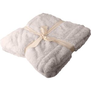 EgotierPro 53547 - Soft 500 gr/m² Polyester Blanket with Cotton Ribbon KANIN