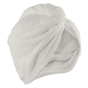 EgotierPro 53528 - Microfiber Hair Turban with Coconut Button BRUSER