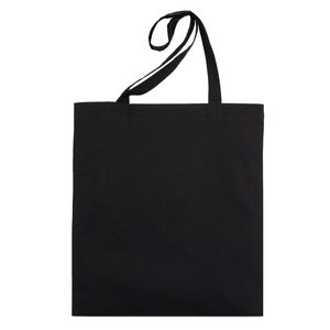 Kimood KI6201 - K-loop organic cotton flat tote bag Black