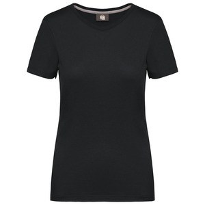 WK. Designed To Work WK307 - Ladies antibacterial short sleeved t-shirt Black