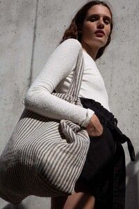 Kimood KI0236 - Shopping bag with stripes in juco