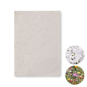 GiftRetail MO6916 - ASIDO A6 wildflower seed paper sheet