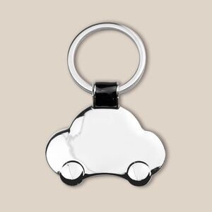 EgotierPro 33580 - Metallic Car-Shaped Keychain in Black Box CAR