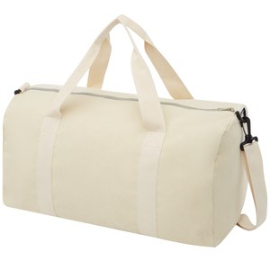 GiftRetail 120582 - Pheebs 450 g/m² recycled cotton and polyester duffel bag 24L